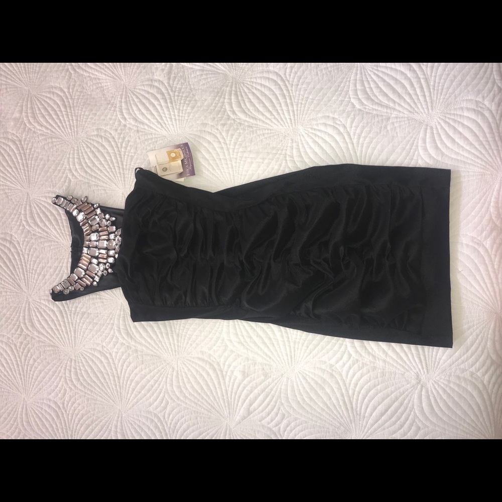 Jessica McClintock Black Mini Dress - Picture 4 of 8
